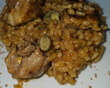 Foto del paso 8 de la receta: Arroz con costillas adobadas con chimichurri, habitas, papada y tocineta