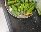 A picture of step 1 of Dahi Vale Bhindi.