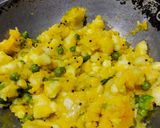 A picture of step 2 of Masala Toast.