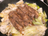 金針菇燒肉捲+高麗菜