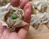 A picture of step 4 of Easy Pan-Steamed Shumai.