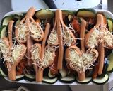 Une image de l'étape 5 de Tian de légumes du soleil saucisses de Strasbourg et emmental.