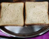 A picture of step 3 of Cheesy Sandwich with potato and green peas filling.