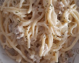 Foto del paso 7 de la receta: Espaguetis con nata y picada de criollo