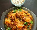 A picture of step 13 of Soya chunks, potato biryani.