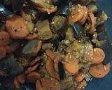 A picture of step 6 of Brinjal and carrots vegetables.