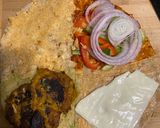 A picture of step 8 of Wrap & kebab from leftover bhaji.