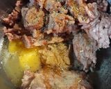 A picture of step 1 of Two Meatloaf in one pan.