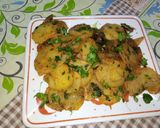 A picture of step 6 of Potato Chilli Fry.