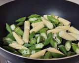 魩魚XO醬炒秋葵的食譜步驟3照片