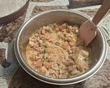 Foto del paso 6 de la receta: Tarta cremosa de pollo y zapallo 🍗