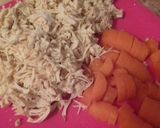 Foto del paso 3 de la receta: Pollo deshebrado con verduras