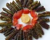 A picture of step 5 of Tawa masala bhindi.