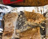 Foto del paso 1 de la receta: Rollo de Plátano frito relleno de puré de salmón, hierbas aromáticas y jamón Serrano