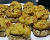 A picture of step 14 of Stuffed mushrooms with sweet potato and crispy Iberian ham.