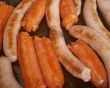 Foto del paso 1 de la receta: Salchichas frescas con champiñones y guisantes