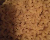 A picture of step 1 of Veg Macaroni with sausage.