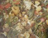 A picture of step 5 of Mixed vegetables.