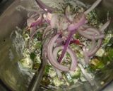 A picture of step 4 of Bhindi salad 🥗/ladies finger.