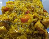 Foto del paso 3 de la receta: Arròs caldós amb músculs, pollastre i Frankfurt