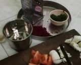 A picture of step 1 of Beetroot Mix Salad Chapati Tacos.