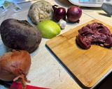 Céklás Zelleres MelengetőTepsisCucc recept fázis 1 fotója