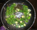 A picture of step 4 of Persian Okra stew with beef.