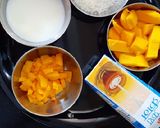 A picture of step 1 of Mango ice cream.