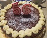 Foto del paso 9 de la receta: Tarta de chocolate rellena de frambuesa y mousse de vainilla 🥧