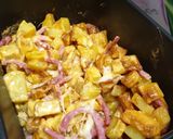 Une image de l'étape 5 de Pommes de terre en cubes au cheddar mozzarella #octobre #airfryer.
