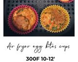 Hình bước làm 1 của món Air fryer egg bites cups / bánh trứng nồi chiên không dầu