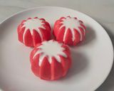 Foto langkah ke 3 dari resep Bolu kukus lowcarbo merah putih.