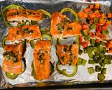 A picture of step 2 of Brown Rice with Salmon and Garlic Butter Sauce.