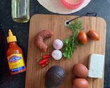 A picture of step 1 of Maxican stack.