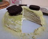 Foto langkah ke 5 dari resep Matcha Mille Crepe Cake 🎂.