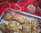 A picture of step 12 of Mohan Thaal (gram flour fudge).