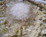 A picture of step 2 of Lauki halwa.