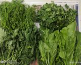 A picture of step 1 of Sarson ka Saag and Makki di Roti.