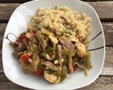 Foto del paso 6 de la receta: Carne salteada con verduras y quinoa