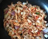 A picture of step 3 of Chicken X beef shawarma.
