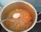Foto langkah ke 4 dari resep Bobor Bayam Jipang feat sambal gula merah.