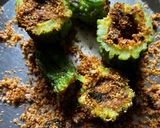 A picture of step 2 of Stuffed Karela Andhra style.