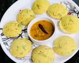 A picture of step 5 of Moong Dal, Veggies Idlis.