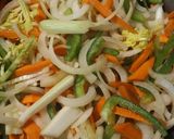 A picture of step 2 of Ropa Vieja.