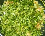 A picture of step 3 of Coriander leaves-spring onions-moong daal dry.