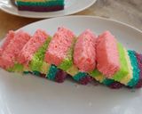 Foto langkah ke 7 dari resep Steamed rainbow cake.