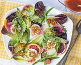 A picture of step 4 of Karen's Goat Cheese Salad with Blood Orange Vinaigrette - Inspired by Alice Waters.