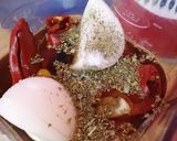 A picture of step 2 of Red Pozole (No Oil).
