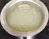 A picture of step 4 of Green grapes, sabja seed juice.