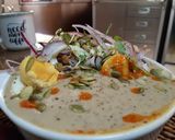 A picture of step 4 of Lentil Cream with Coconut Peanut Butter and Sprouts.